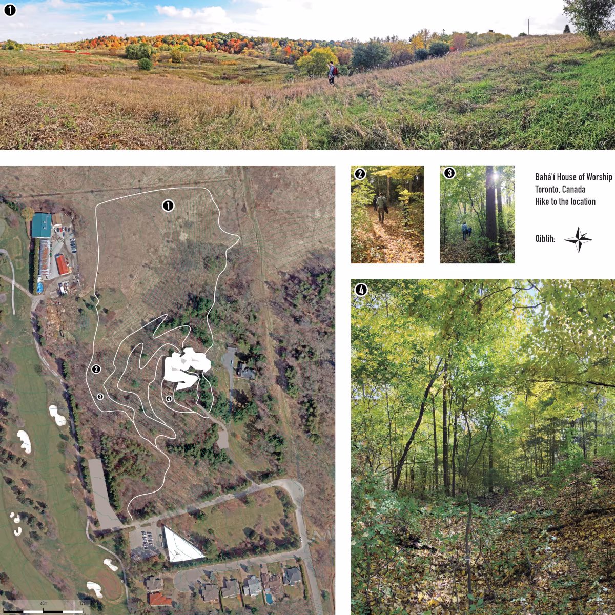Site plan and site photographs the Bahá’í House of Worship proposal.
