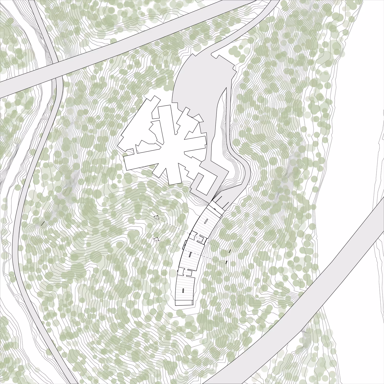 Site plan of the rehabilitation centre.